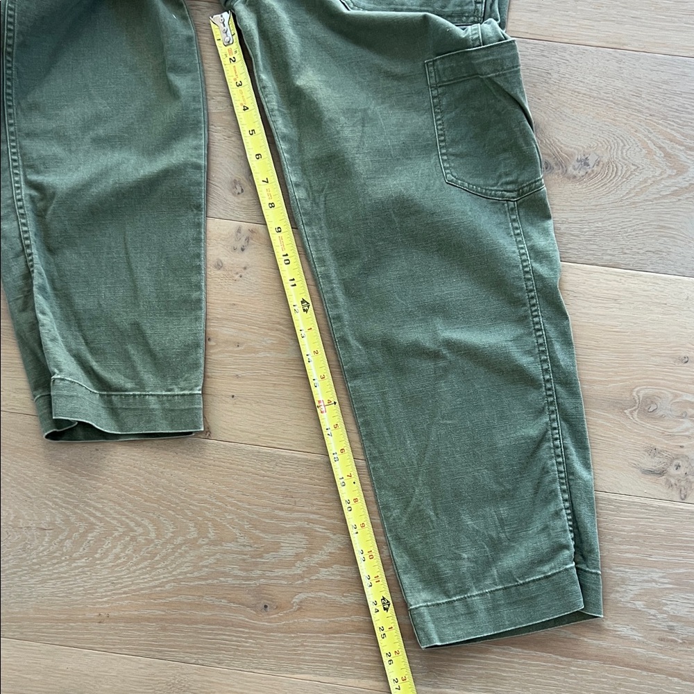 Madewell Sage Green Cargo Jeans Straight Leg Pants Sz 28 - Picture 12 of 17